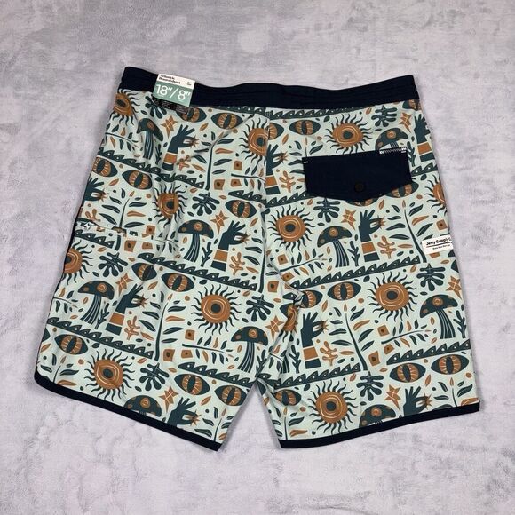 JETTY Atlantic Boardshorts Aqua Men’s Size 36 Swim Trucks Surfing Athletic NWT - Picture 9 of 11